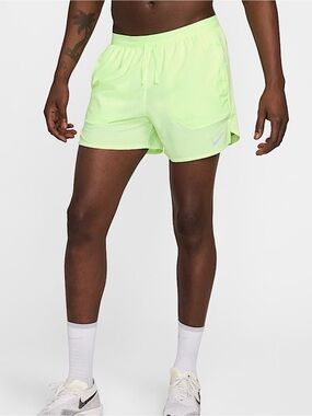 NWT Nike Running Mens Dri-Fit Stride 5” Shorts Large DM4755-358 Electric Green